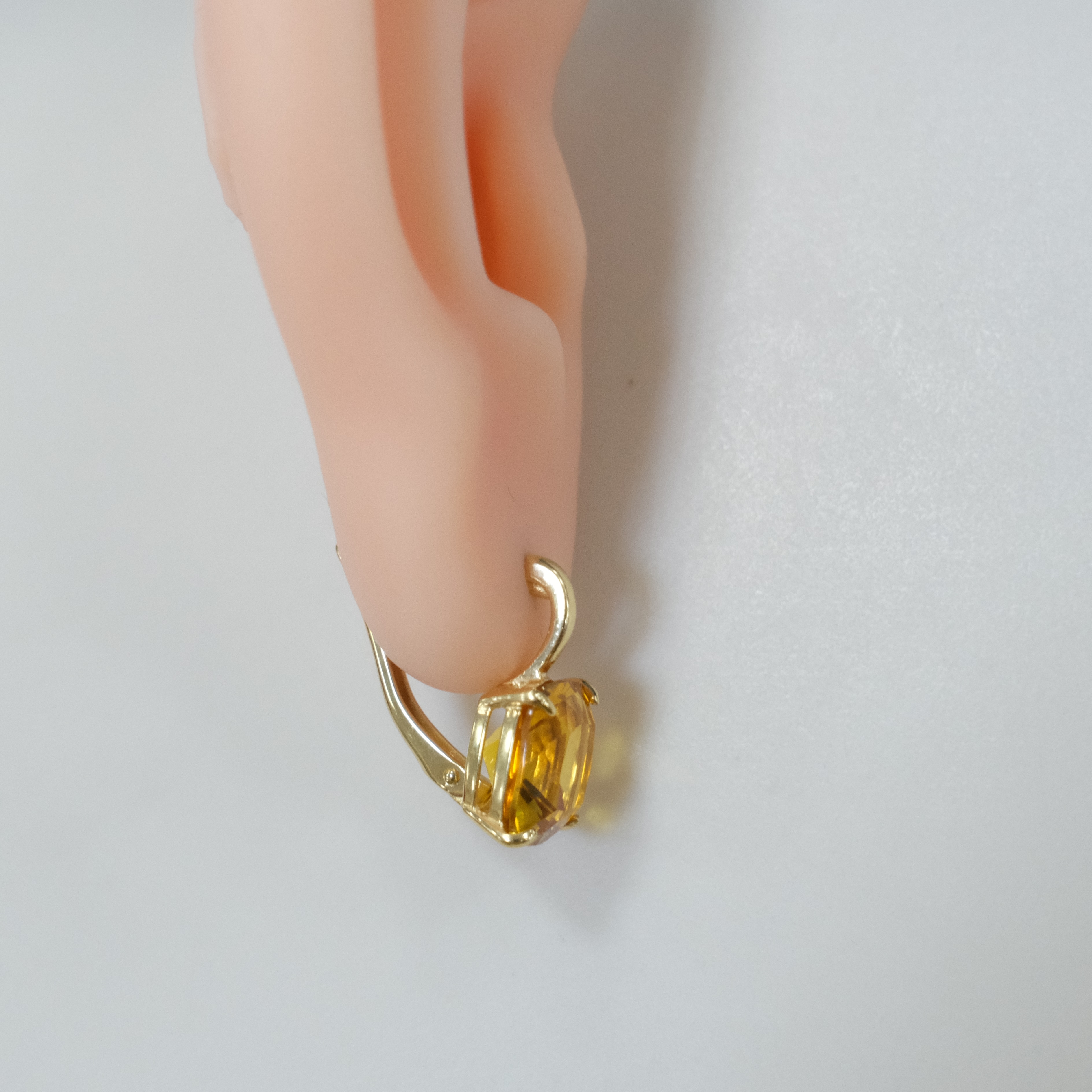 Серебряные серьги с цитринами